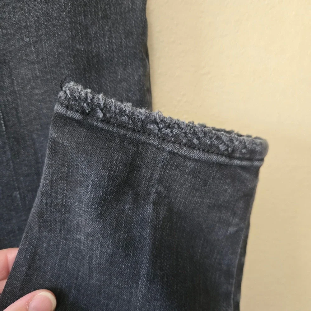 Silver Jeans Co High Note Skinny Black Raw Hem Jeans W30 L29
